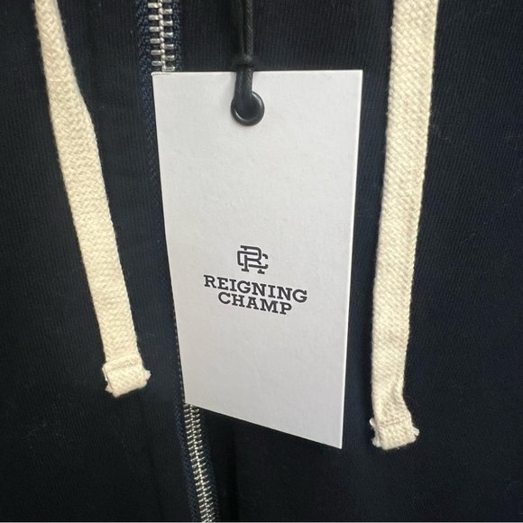 NWT Reigning Champ Midweight Terry Full Zip Hoodie - Navy XXL - Picture 6 of 12